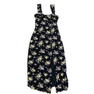 Forever 21 Black Floral Sundress Womens M Whimigoth Fairy Bobo Romantic Summer